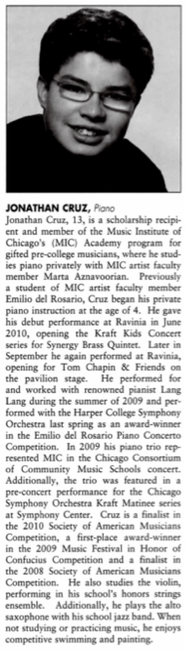 Piano Prodigy Performs at Ravinia After Surgery for Broken Wrist and Elbow