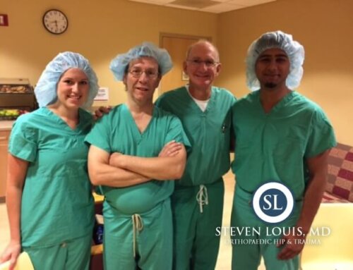 Dr. Louis Invites Patient and Clinical Student Visitor into the Operating Room